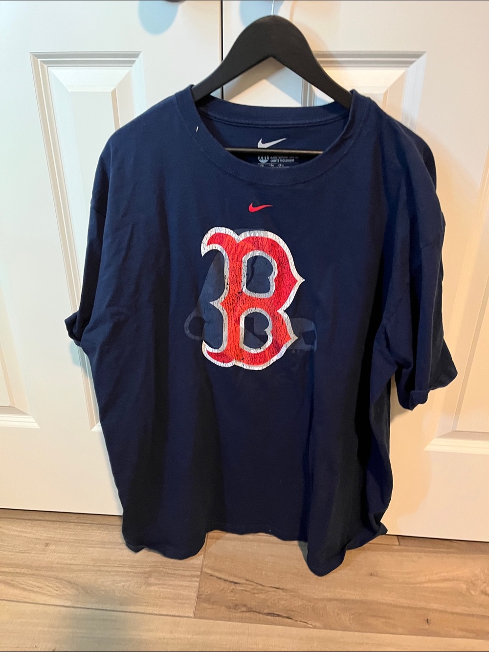 Nike Men’s Navy Tee with Red Boston 'B' Logo